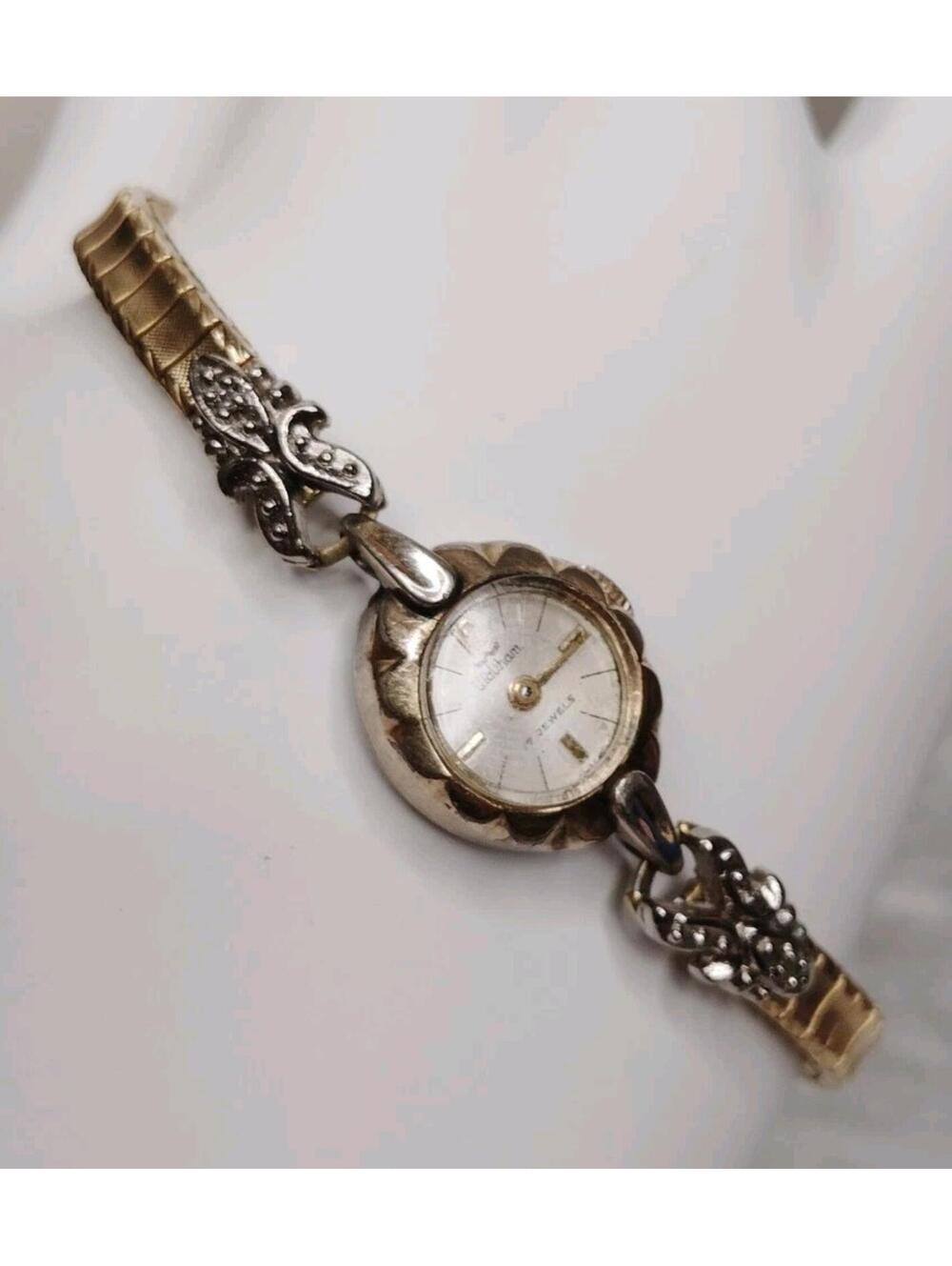 Vintage Waltham Manual Wind Womens Ladies Stretch Band Watch 10K Rolled Gold